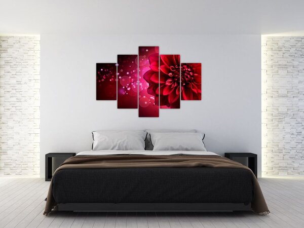 Piros virágok képe (150x105 cm)