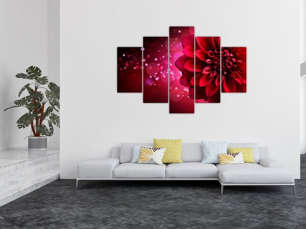Piros virágok képe (150x105 cm)