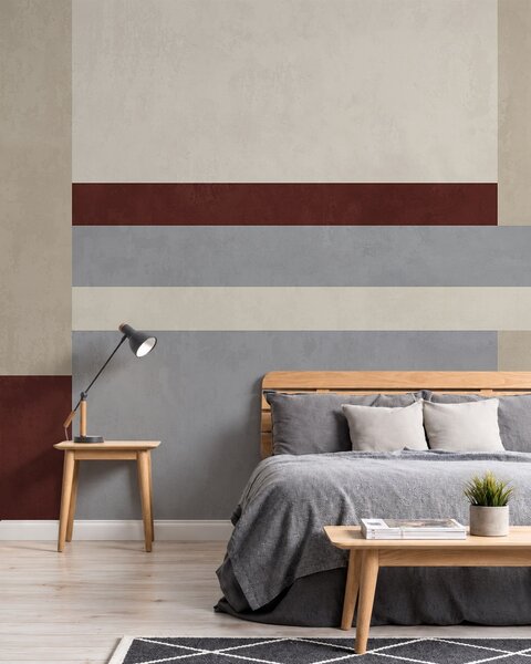 Fotótapéta Absztrakt geometriai mintázat bordó, szürke és bézs színű, 3D fotótapéták, Fotótapéta 3d geometriai alakzatok, w05890v2 : Uwalls.hu
