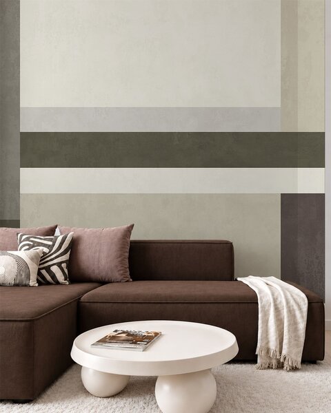 Fotótapéta Geometrikus kompozíció olíva-, szürke- és bézs színű, 3D fotótapéták, Fotótapéta 3d geometriai alakzatok, w05890v3 : Uwalls.hu