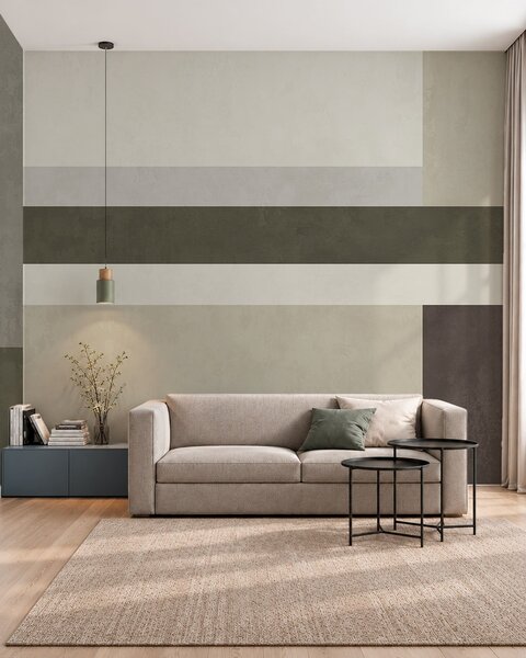 Fotótapéta Geometrikus kompozíció olíva-, szürke- és bézs színű, 3D fotótapéták, Fotótapéta 3d geometriai alakzatok, w05890v3 : Uwalls.hu