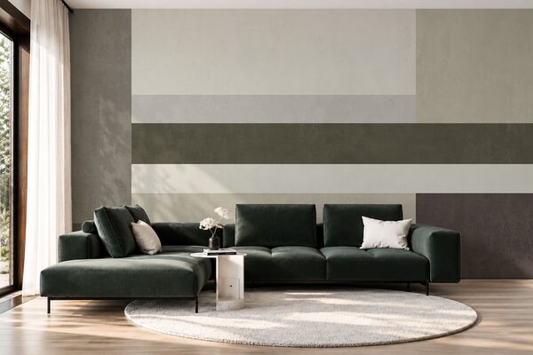 Fotótapéta Geometrikus kompozíció olíva-, szürke- és bézs színű, 3D fotótapéták, Fotótapéta 3d geometriai alakzatok, w05890v3 : Uwalls.hu