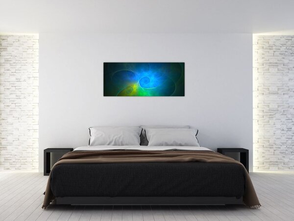 Kék absztrakció képe (120x50 cm)