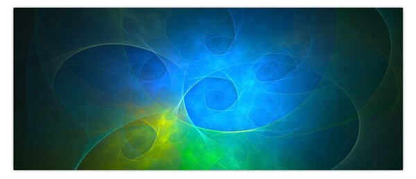 Kék absztrakció képe (120x50 cm)