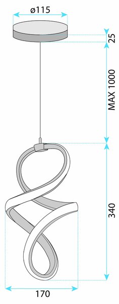 LED függőlámpa G074-1CP Gold