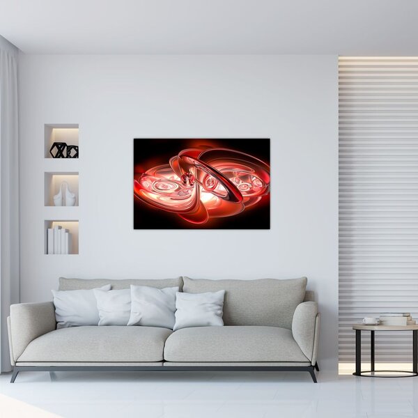 Kép - piros formák (90x60 cm)