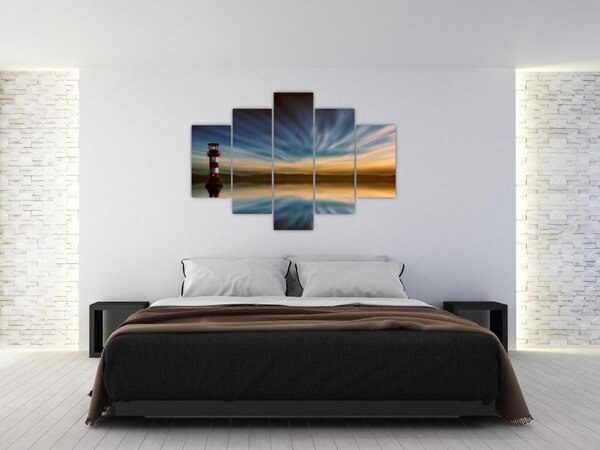 Világítótorony a tengeren (150x105 cm)