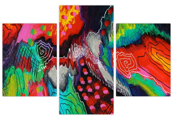 Absztrakt kép - színek (90x60 cm)