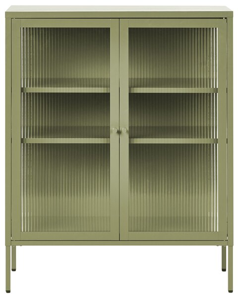 Vitrin LERRYN Fém 90 cm Zöld
