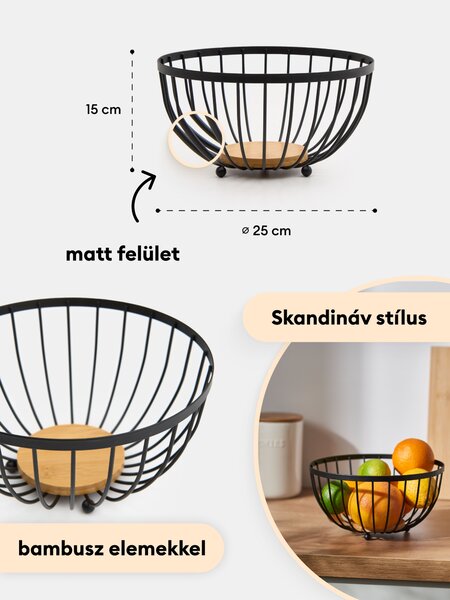 Sinsay - Gyümölcs- és zöldségtál - fekete