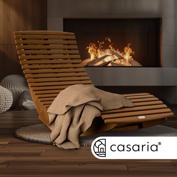 Casaria® Ergonomikus napozóágy - akác
