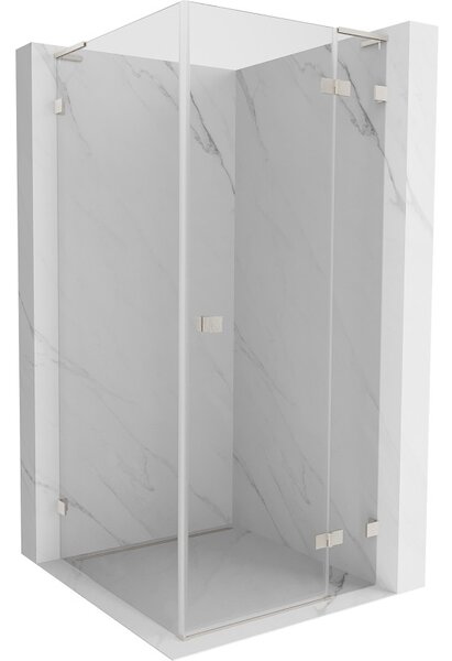 Mexen Lunar, L csuklós zuhanykabin jobb 80 x 80 cm, 8 mm átlátszó üveg, acél profil, 834L-080-080-97-00-P