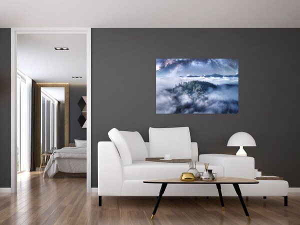 Egy erdő képe a ködben (90x60 cm)