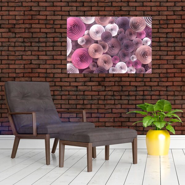 Absztrakt kép Rózsa virága (90x60 cm)