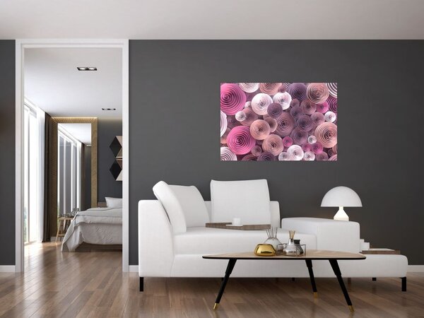 Absztrakt kép Rózsa virága (90x60 cm)
