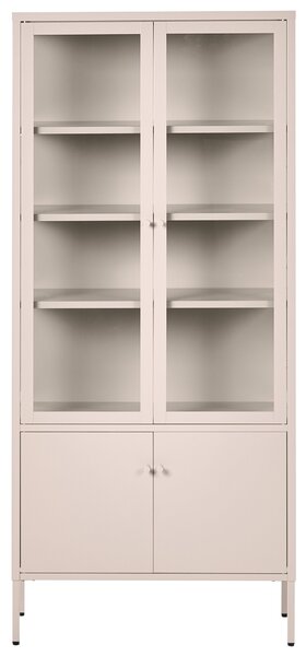 Üveges vitrin OXTED Fém 80 cm Bézs