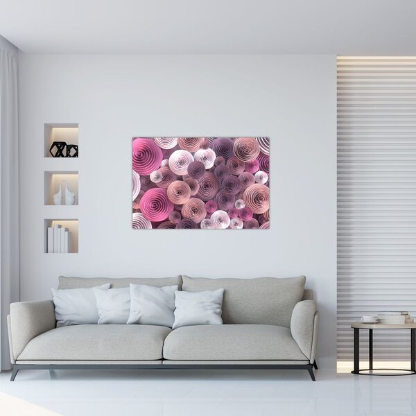 Absztrakt kép Rózsa virága (90x60 cm)