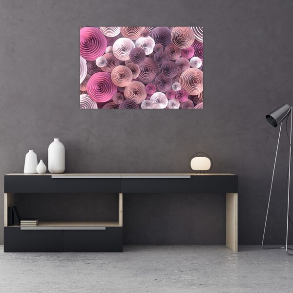 Absztrakt kép Rózsa virága (90x60 cm)