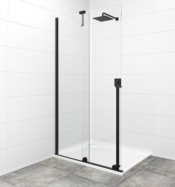 Walk-in zuhanyparaván SAT Walk-in Xmotion 200 cm fekete SATBWIXM110C