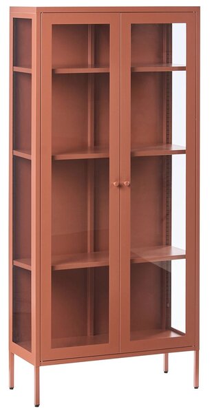 Üveges vitrin HARTY Fém 80 cm Aranybarna