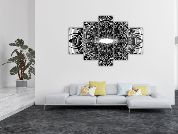 Fekete-fehér díszek képe (150x105 cm)