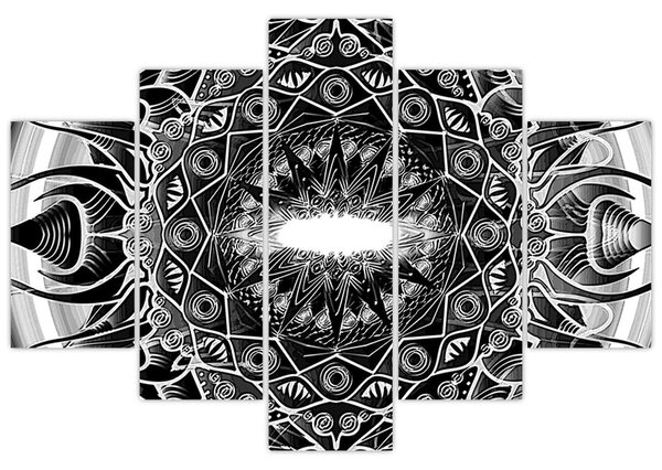 Fekete-fehér díszek képe (150x105 cm)