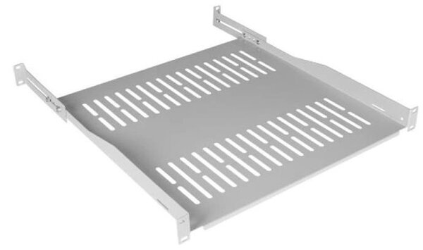 Állítható polc RACK 19" 1U 450mm (550mm) SZÜRKE szerverszekrényhez