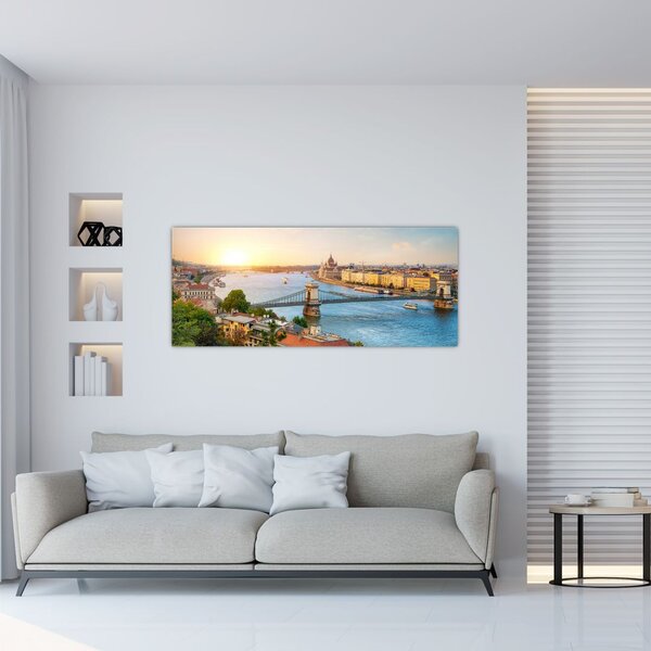 Budapest képe folyóval (120x50 cm)