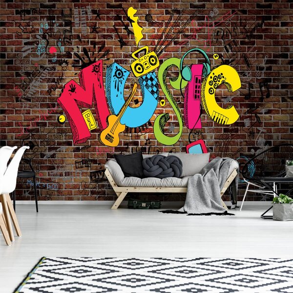 Fotótapéta - Graffiti - zene (152,5x104 cm)