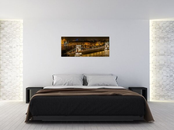 Éjszakai város képe (120x50 cm)