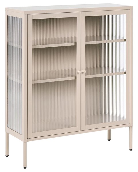Vitrin LERRYN Fém 90 cm Bézs