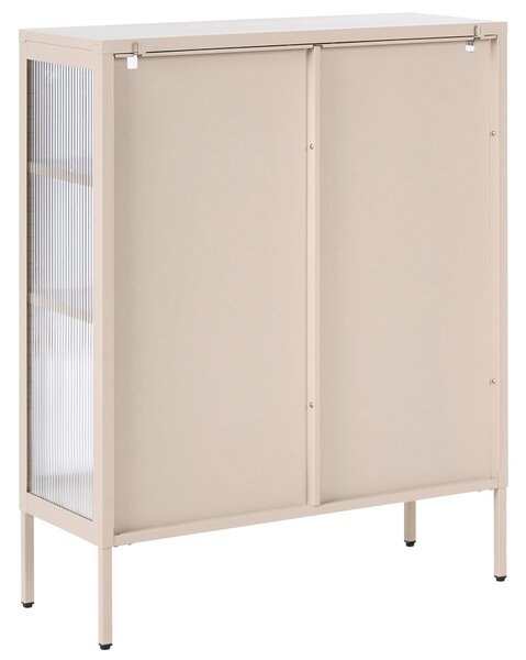 Vitrin LERRYN Fém 90 cm Bézs