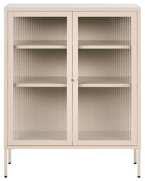 Vitrin LERRYN Fém 90 cm Bézs
