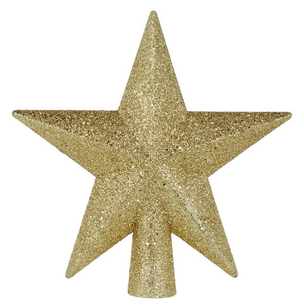 X-MAS csúcsdísz arany csillag 20 cm