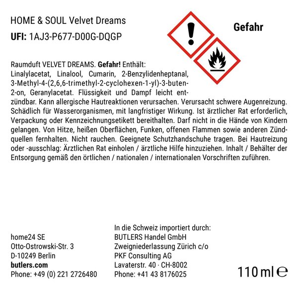 HOME & SOUL szobaillatosító No. 3, Velvet Dreams 110 ml