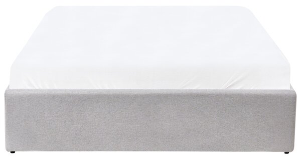 Ágyneműtartós ágy fejtámla nélkül DINAN Világosszürke 120 x 200 cm
