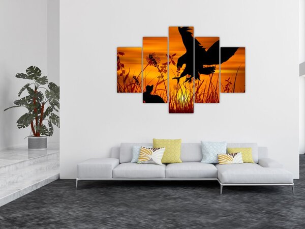 A ragadozó sziluettjének képe (150x105 cm)