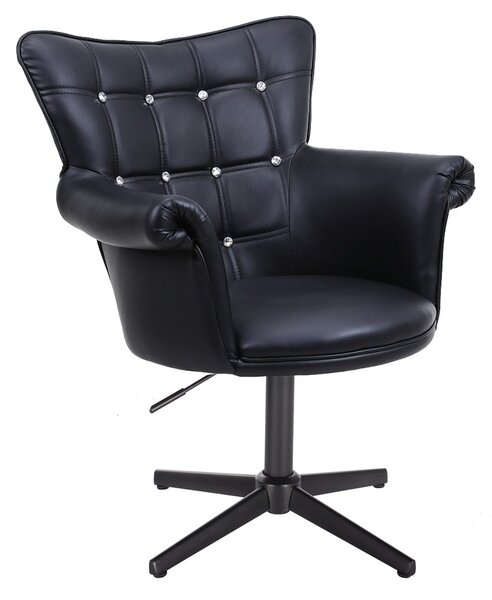 HC804CROSS XXL Fekete modern műbőr szék fekete lábbal