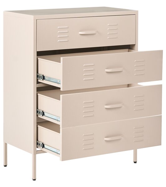 Fiókos szekrény ENAGO Fém Bézs