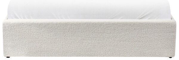 Ágyneműtartós ágy fejtámla nélkül DINAN Buklé Törtfehér 120 x 200 cm