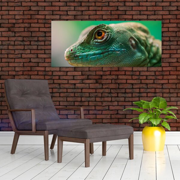 Részletes kép a gyíkról (120x50 cm)