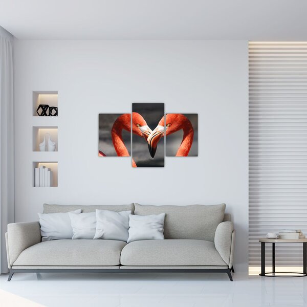 Két szerelmes flamingó képe (90x60 cm)