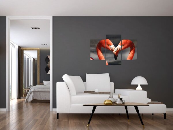 Két szerelmes flamingó képe (90x60 cm)