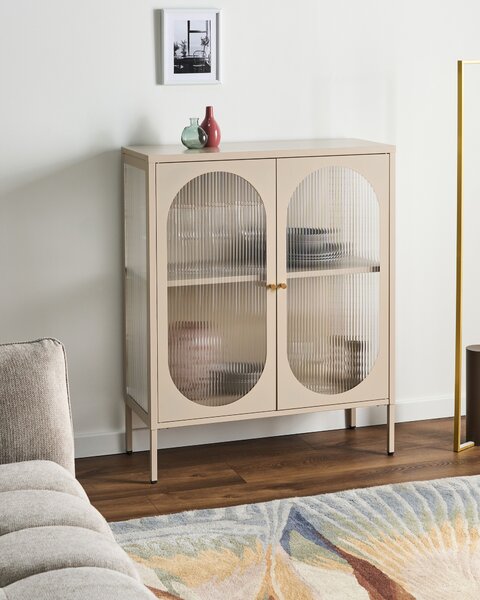 Vitrin SARRE Fém 90 cm Bézs