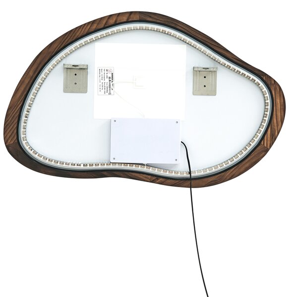 LED fürdőszobai tükör MANCEY 93 cm 60 cm Sötétbarna