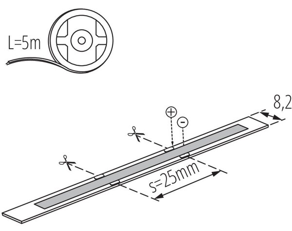 Kanlux LED Szalag Kanlux LED Strip LCOB 12 V / LCOB 8 W/M 12 IP65-WW LED Szalag