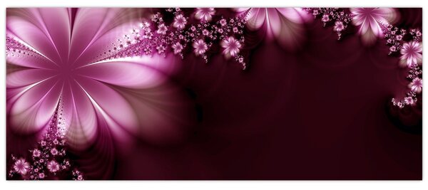 Az absztrakció képe - virágok (120x50 cm)