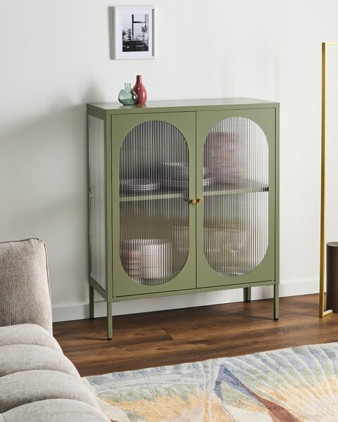 Vitrin SARRE Fém 90 cm Zöld