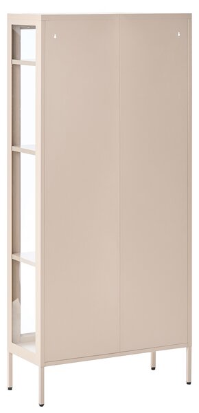 Üveges vitrin HARTY Fém 80 cm Bézs