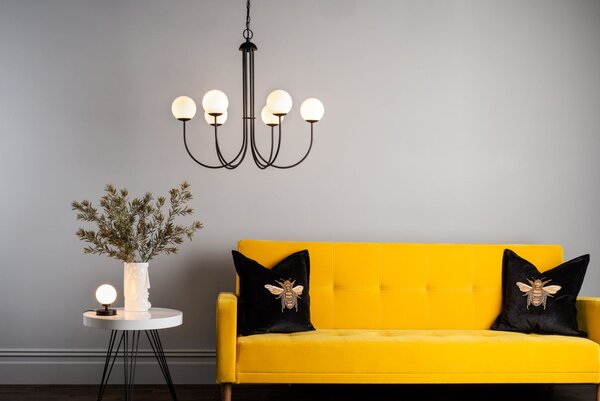 Dar lighting modern asztali lámpa esben fekete opál daresb4122-02